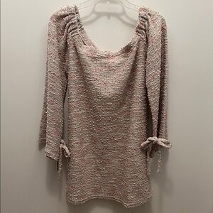 NWT En Crème Textured Pink Knit Tunic Top